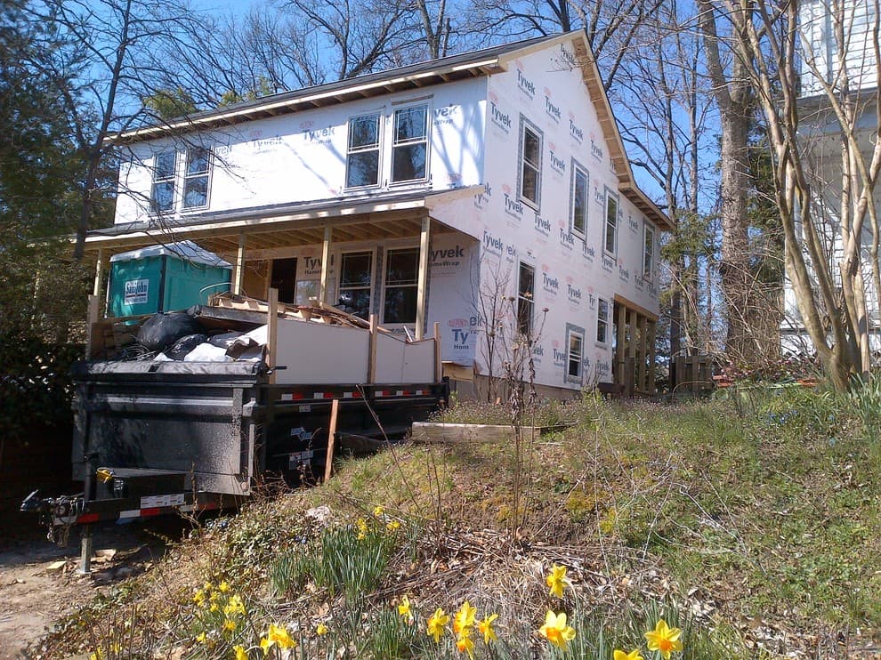 Another view of the Menlo exterior before the work