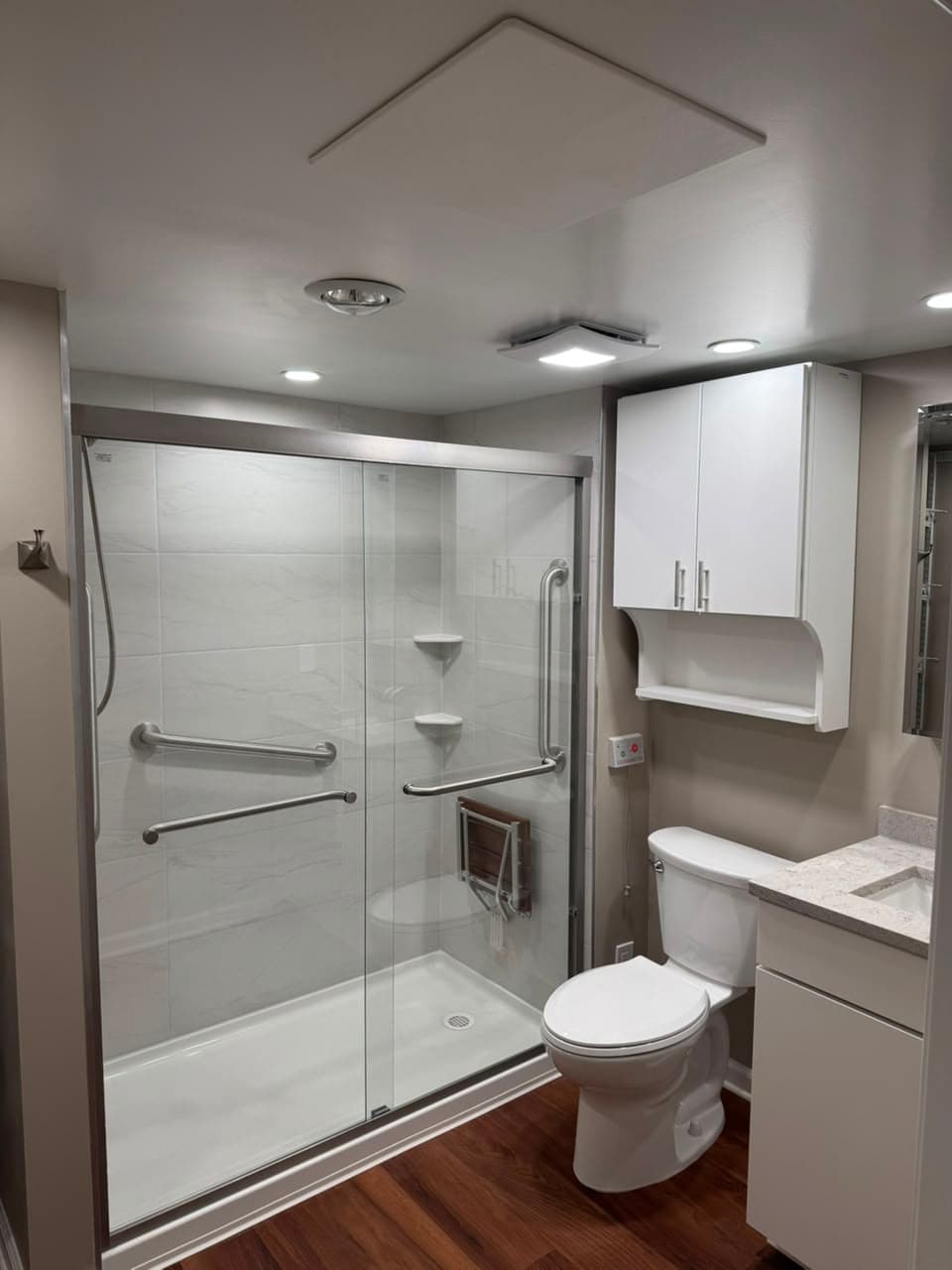 Finished bathroom — finish detail